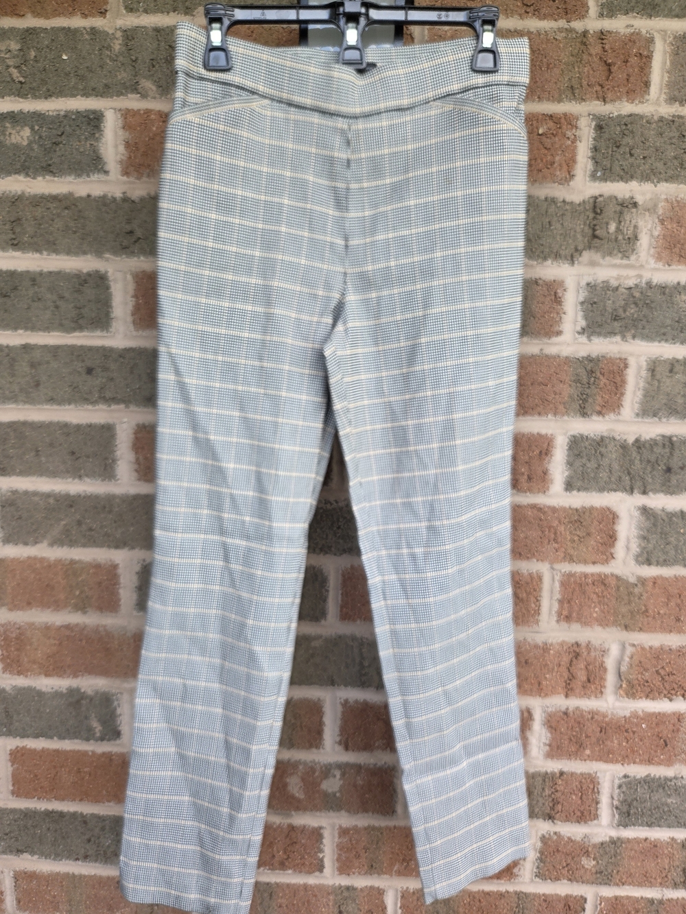 Slim Plaid Dress Pants